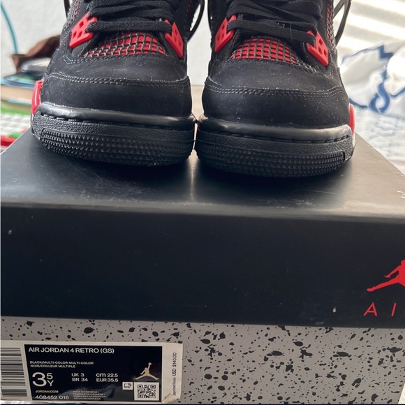 Jordan 4s (Red Thunders) - Picture 2 of 3